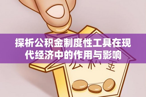 克孜勒苏探析公积金制度性工具在现代经济中的作用与影响